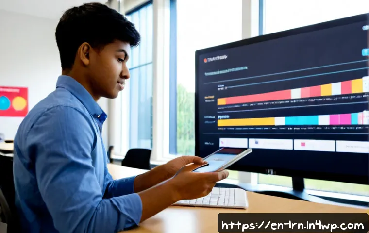 Home 17 학생 피드백을 활용한 학습 데이터 개선 - Photorealistic university learning lab, diverse college students using tablets to submit anonymous c...